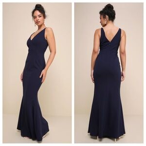 Lulus Melora Navy Blue Sleeveless Maxi Dress